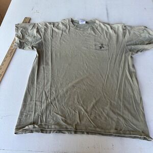 Y2K old Guys Rule Let The Good Times Flow Beer Alcohol beige Shirt 2000s L large